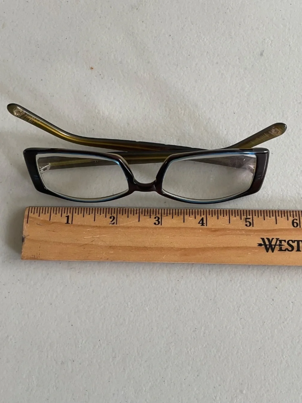 Vintage 90s Square Office Siren Eyeglasses Burgundy Frame with Blue